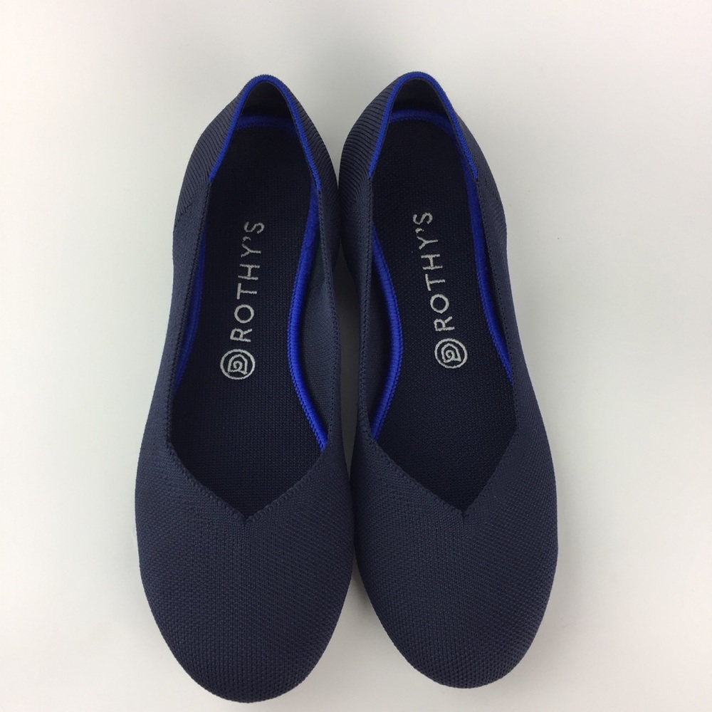 Rothy's The Flats Round Toe Blue Shoes Size 10